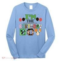 I'M The Birthday Boy Gamer Pixel Video Game Birthday Party Long Sleeve Shirt thumb 0