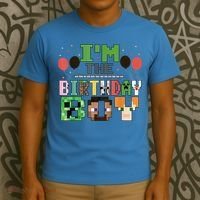 I'M The Birthday Boy Gamer Pixel Video Game Birthday Party T-Shirt thumb 3