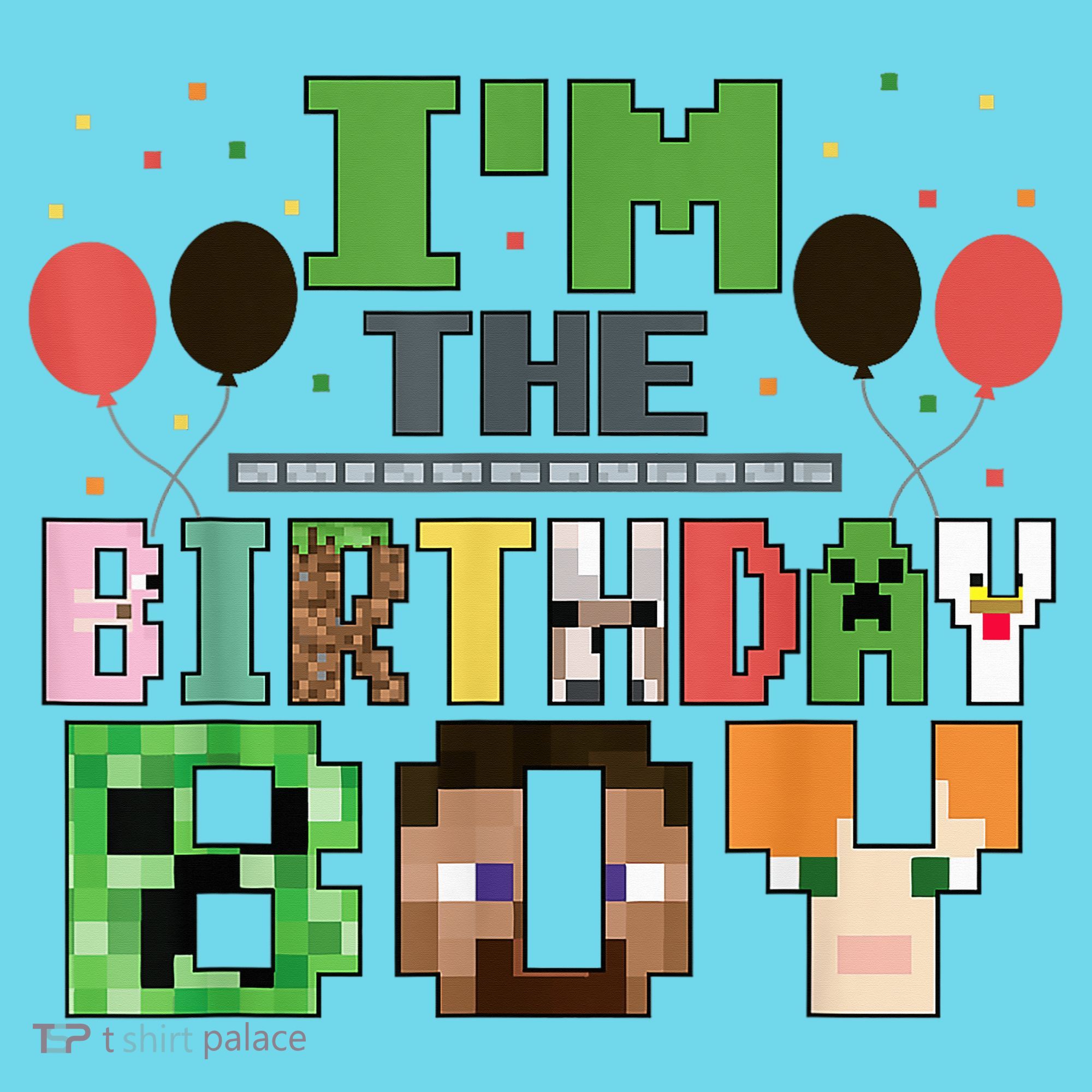 I'M The Birthday Boy Gamer Pixel Video Game Birthday Party T-Shirt