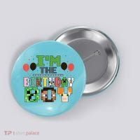I'M The Birthday Boy Gamer Pixel Video Game Birthday Party Button thumb 0