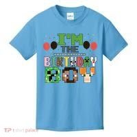 I'M The Birthday Boy Gamer Pixel Video Game Birthday Party Kids T-Shirt thumb 0