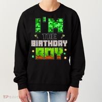I'M The Birthday Boy Party Video Gamer Pixel Number Women's Sweatshirt thumb 0