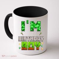 I'M The Birthday Boy Party Video Gamer Pixel Number Coffee Mug thumb 0