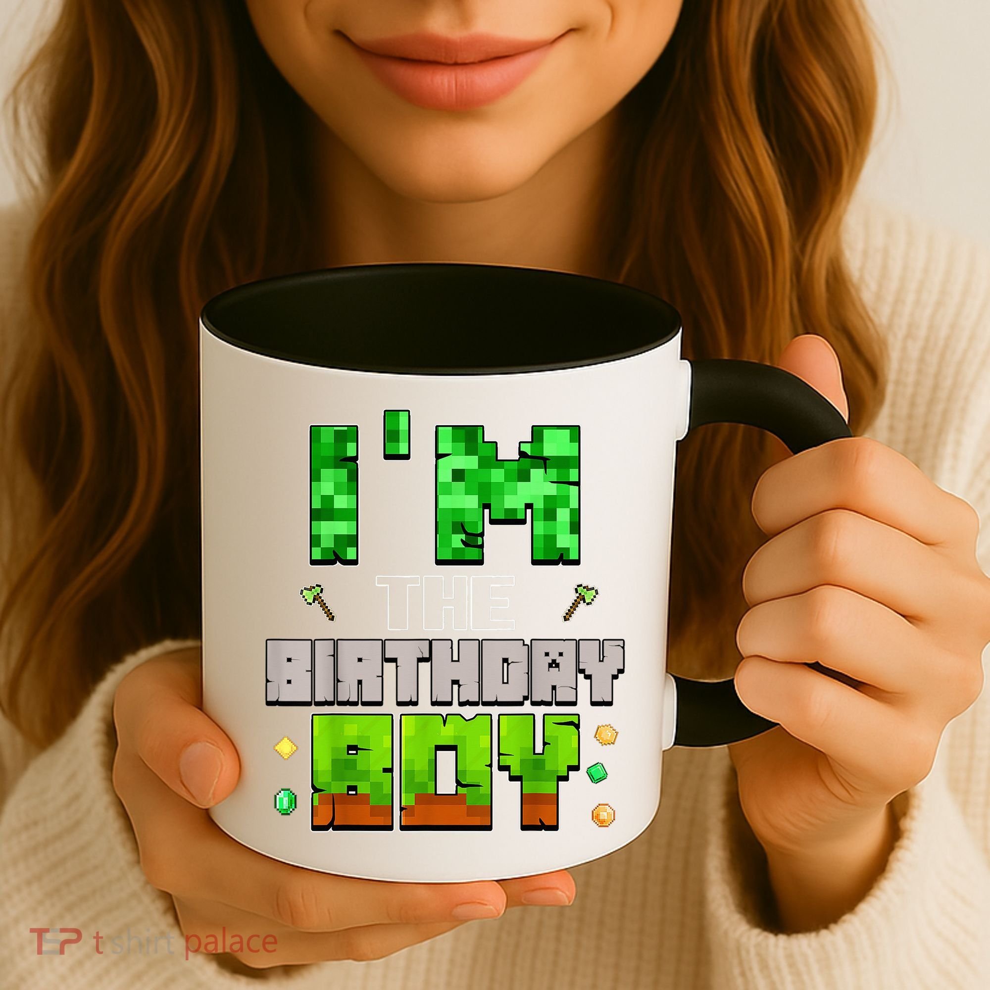 I'M The Birthday Boy Party Video Gamer Pixel Number Coffee Mug