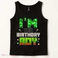 I'M The Birthday Boy Party Video Gamer Pixel Number Tank Top thumb 2