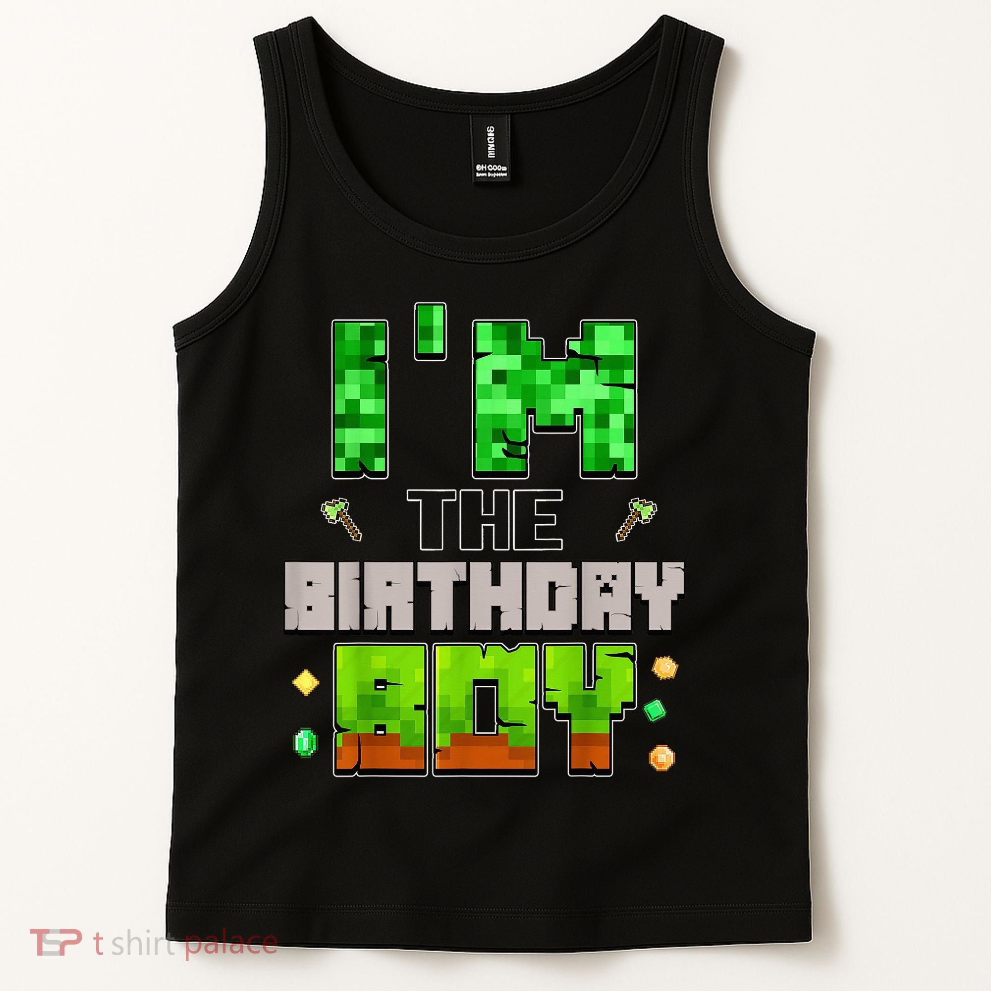 I'M The Birthday Boy Party Video Gamer Pixel Number Tank Top