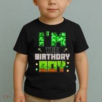 I'M The Birthday Boy Party Video Gamer Pixel Number Toddler T-Shirt thumb 2