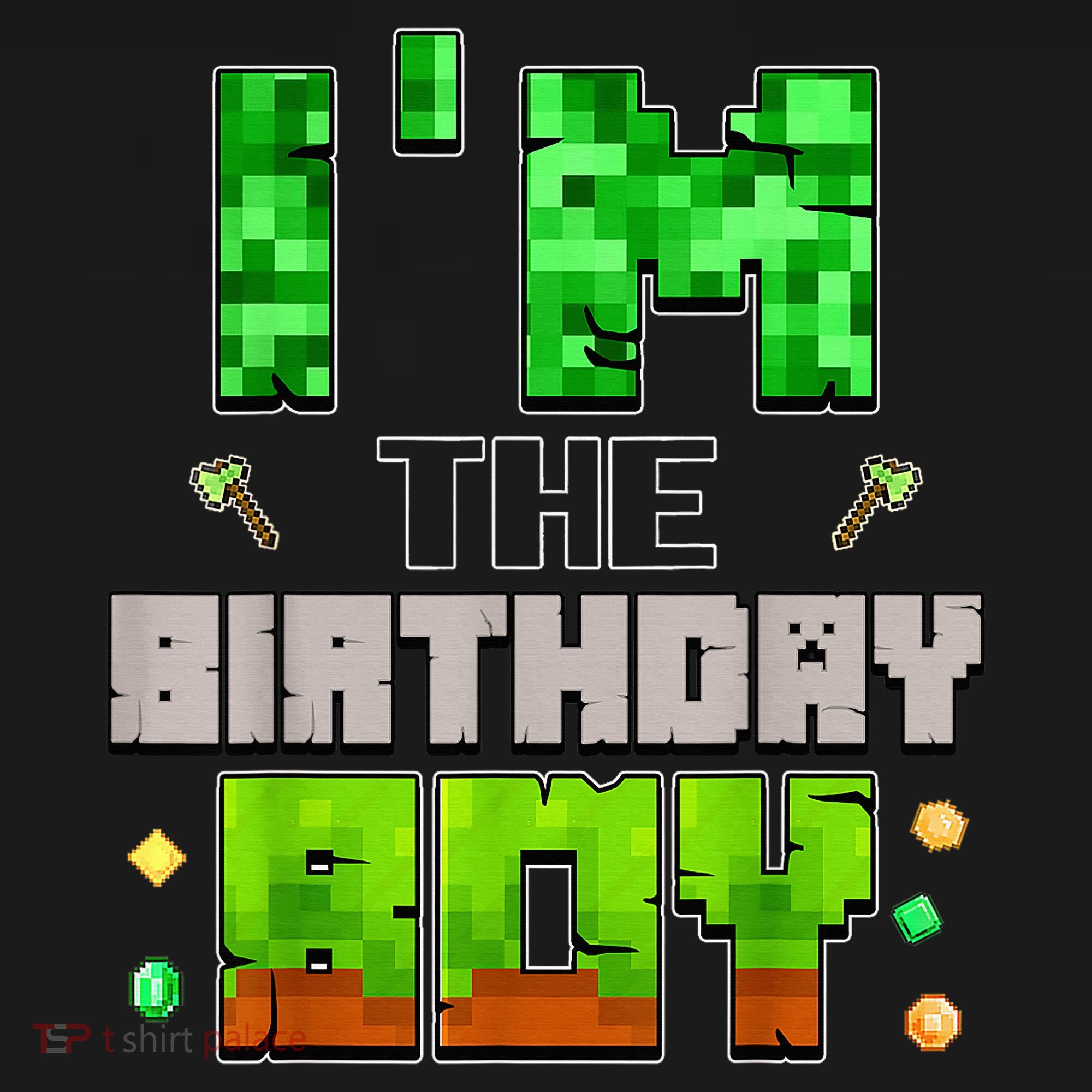 I'M The Birthday Boy Party Video Gamer Pixel Number Visor