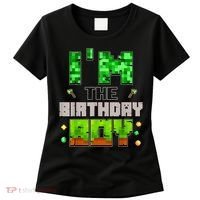 I'M The Birthday Boy Party Video Gamer Pixel Number Women's T-Shirt thumb 0