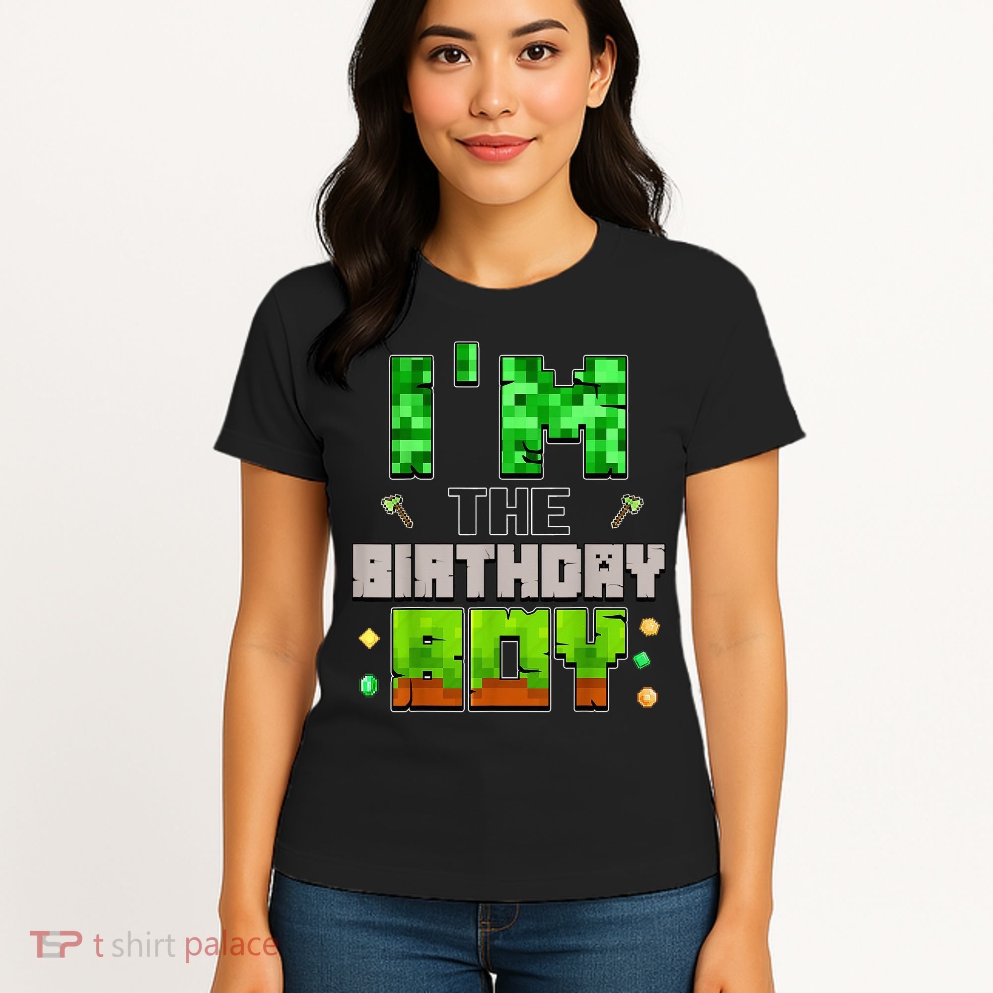 I'M The Birthday Boy Party Video Gamer Pixel Number Women's T-Shirt