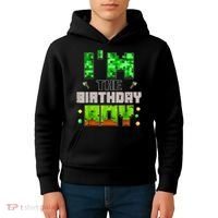 I'M The Birthday Boy Party Video Gamer Pixel Number Kids Hoodie thumb 4