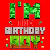I'M The Birthday Boy Party Video Gamer Pixel Number Santa Hat thumb 1