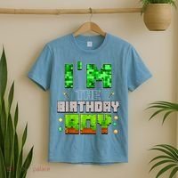 I'M The Birthday Boy Party Video Gamer Pixel Number T-Shirt thumb 2