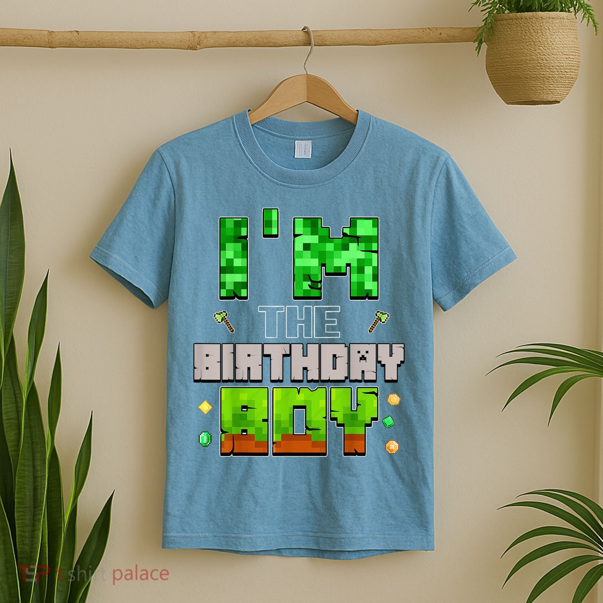 I'M The Birthday Boy Party Video Gamer Pixel Number T-Shirt