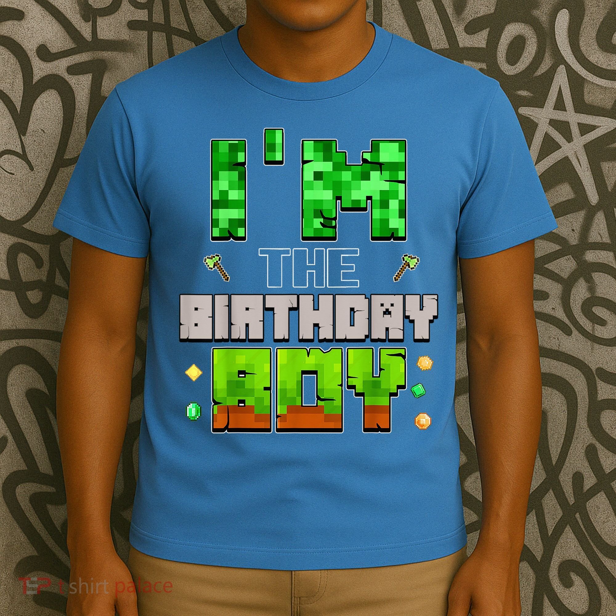 I'M The Birthday Boy Party Video Gamer Pixel Number T-Shirt