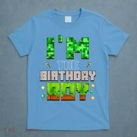 I'M The Birthday Boy Party Video Gamer Pixel Number T-Shirt thumb 4