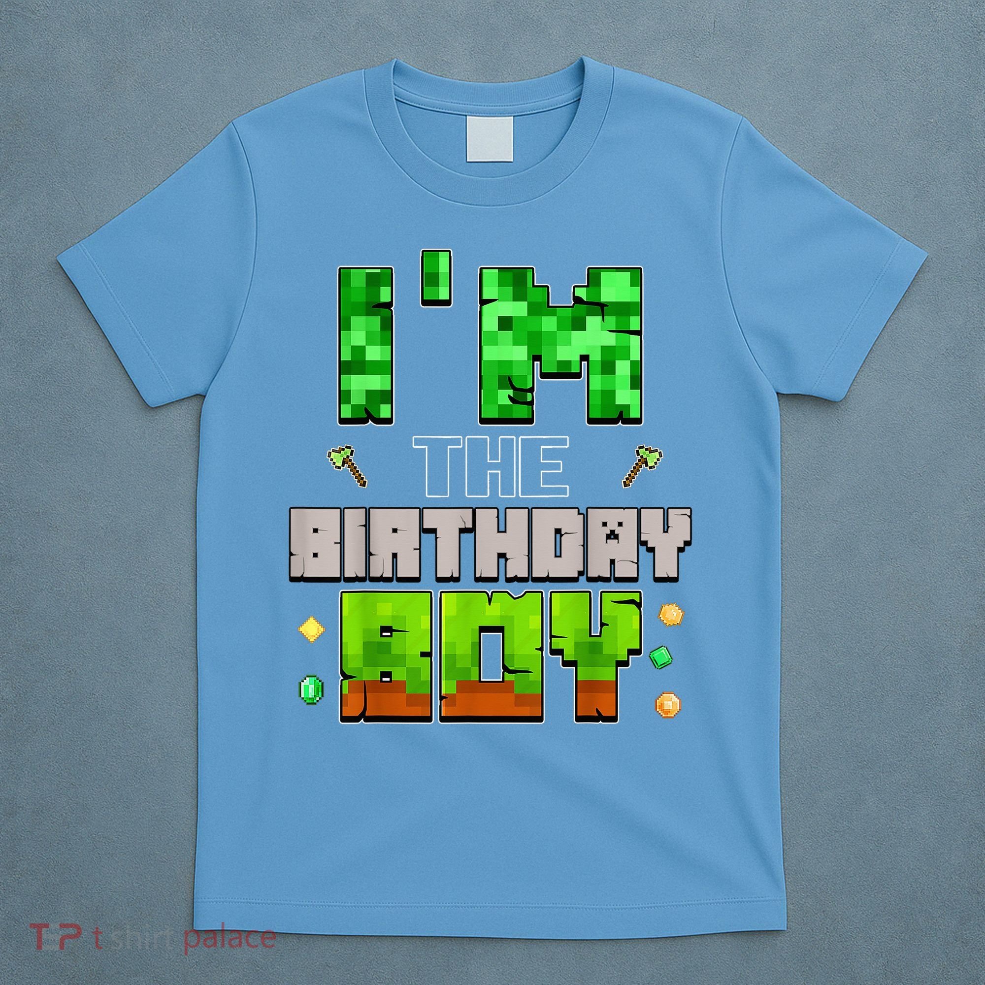 I'M The Birthday Boy Party Video Gamer Pixel Number T-Shirt
