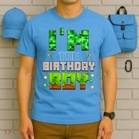 I'M The Birthday Boy Party Video Gamer Pixel Number T-Shirt thumb 5