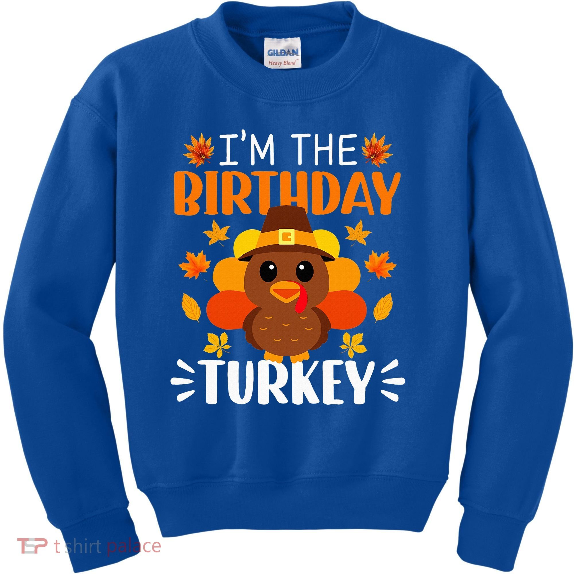I'm The Birthday Turkey Funny Turkey Thanksgiving Kids Sweatshirt