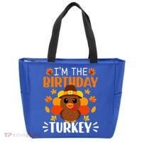 I'm The Birthday Turkey Funny Turkey Thanksgiving Tote Bag thumb 0