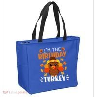 I'm The Birthday Turkey Funny Turkey Thanksgiving Tote Bag thumb 2