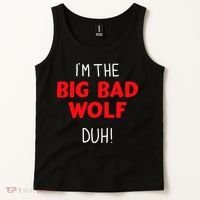 IM The Bad Wolf Duh Costume For Diy Halloween Party Tank Top thumb 2