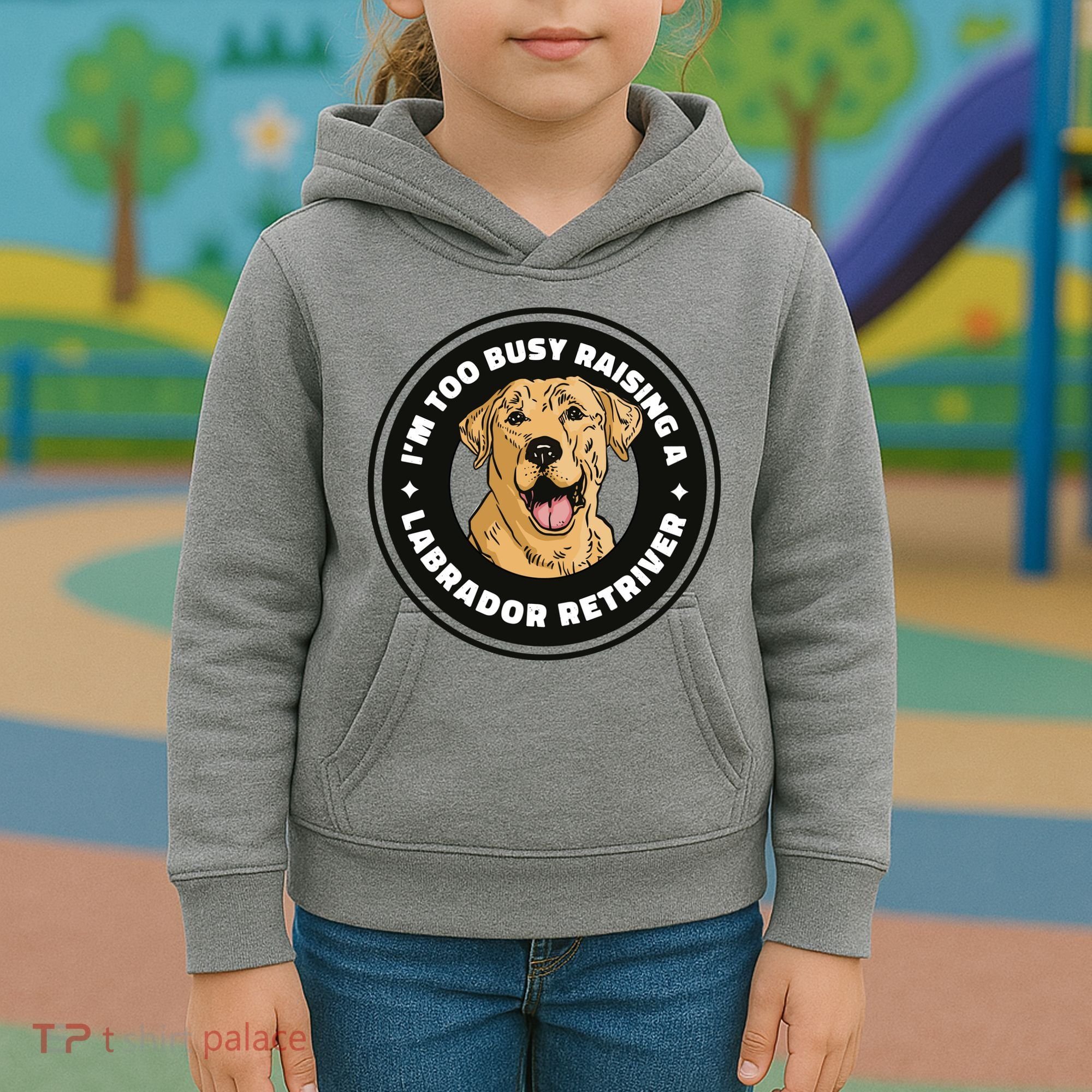 I'm Too Busy Raising A Labrador Retriever Kids Hoodie