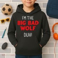 I'm the bad wolf duh costume for DIY halloween party Kids Hoodie thumb 2