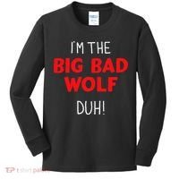 I'm the bad wolf duh costume for DIY halloween party Kids Long Sleeve Shirt thumb 0