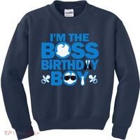 Im The Boss Birthday Baby Family Party Decorations Kids Sweatshirt thumb 0