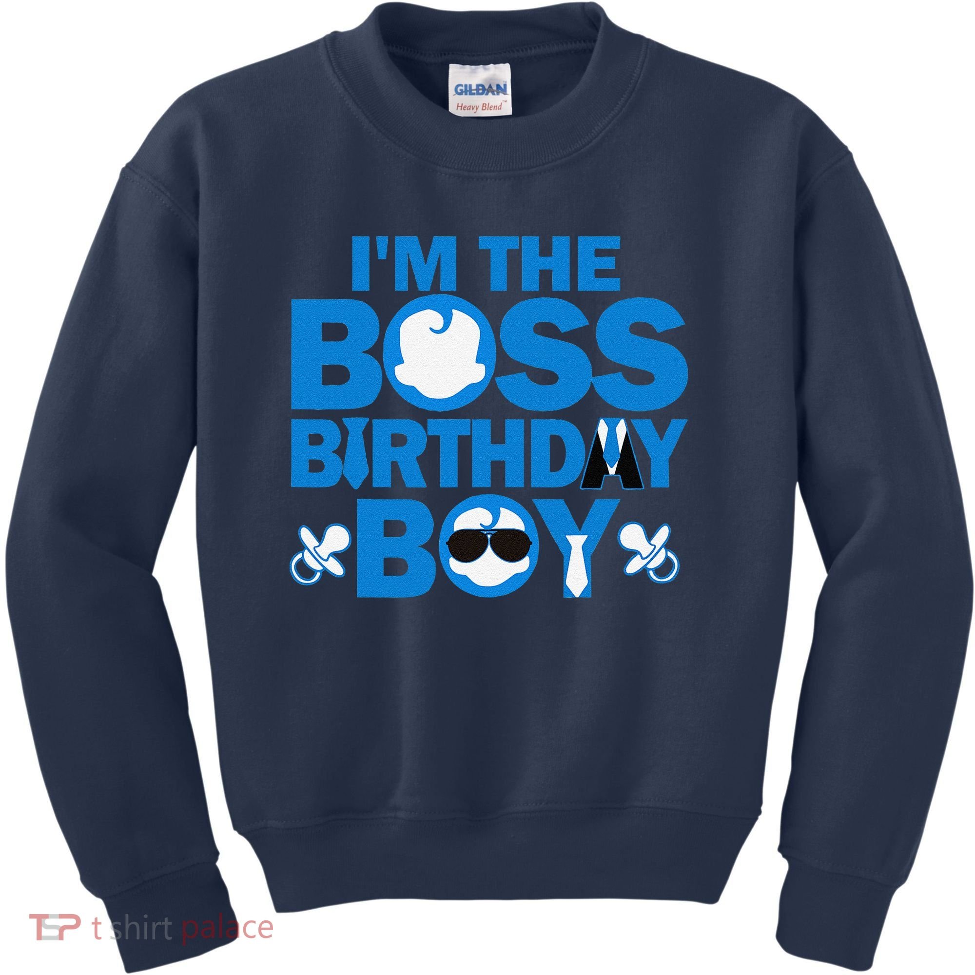 Im The Boss Birthday Baby Family Party Decorations Kids Sweatshirt