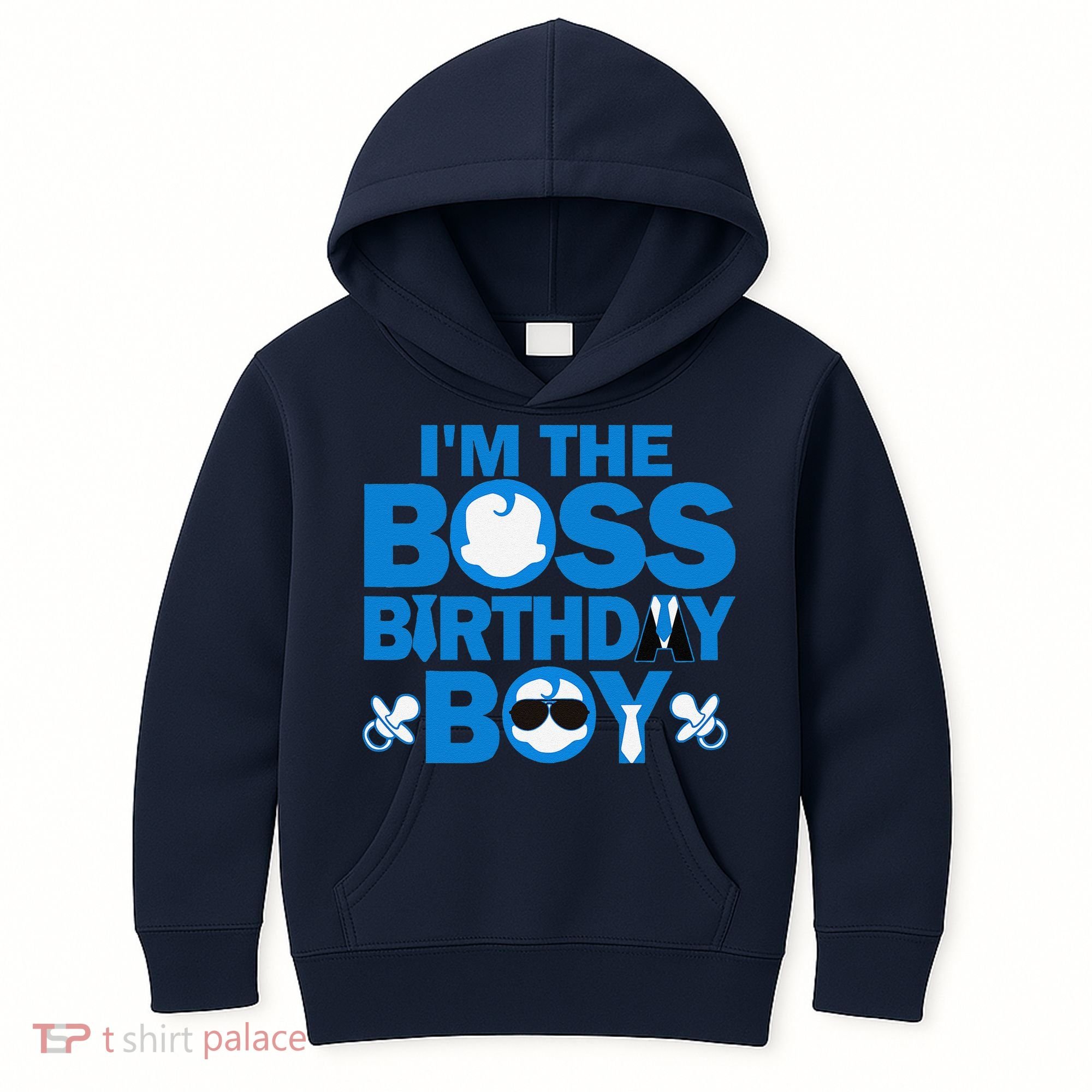 Im The Boss Birthday Baby Family Party Decorations Kids Hoodie