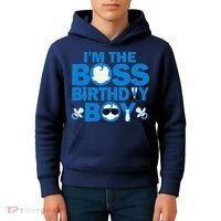 Im The Boss Birthday Baby Family Party Decorations Kids Hoodie thumb 4