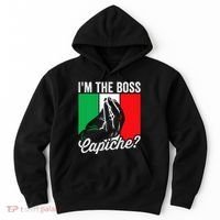 IM The Boss Capiche Funny Italian Nonno Nonna Saying Hoodie thumb 0