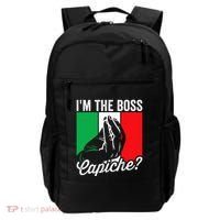 IM The Boss Capiche Funny Italian Nonno Nonna Saying Backpack thumb 0