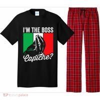 IM The Boss Capiche Funny Italian Nonno Nonna Saying Pajama Set thumb 0