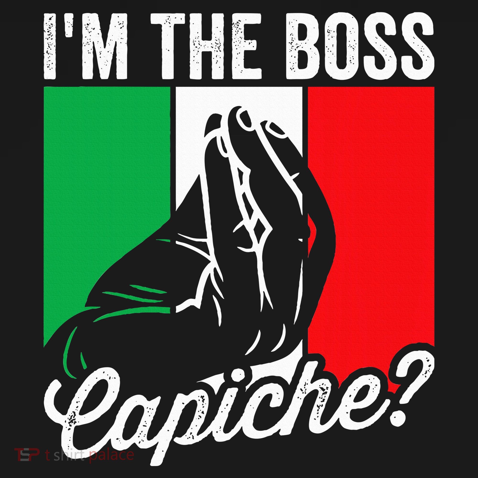 IM The Boss Capiche Funny Italian Nonno Nonna Saying Women's Hoodie
