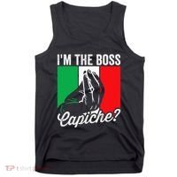 IM The Boss Capiche Funny Italian Nonno Nonna Saying Tank Top thumb 0