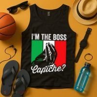 IM The Boss Capiche Funny Italian Nonno Nonna Saying Tank Top thumb 4