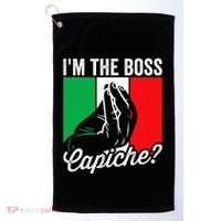 IM The Boss Capiche Funny Italian Nonno Nonna Saying Golf Towel thumb 0