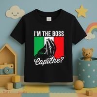 IM The Boss Capiche Funny Italian Nonno Nonna Saying Toddler T-Shirt thumb 3