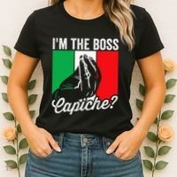 IM The Boss Capiche Funny Italian Nonno Nonna Saying Women's T-Shirt thumb 2