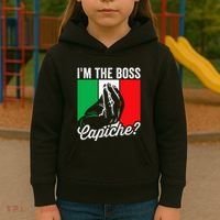 IM The Boss Capiche Funny Italian Nonno Nonna Saying Kids Hoodie thumb 3