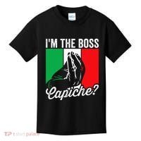 IM The Boss Capiche Funny Italian Nonno Nonna Saying Kids T-Shirt thumb 0