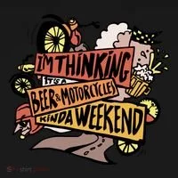 I'm Thinking Beer And Motorcycle Kinda Weekend Toddler Hoodie thumb 2