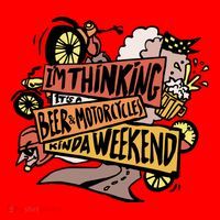 I'm Thinking Beer And Motorcycle Kinda Weekend Santa Hat thumb 1