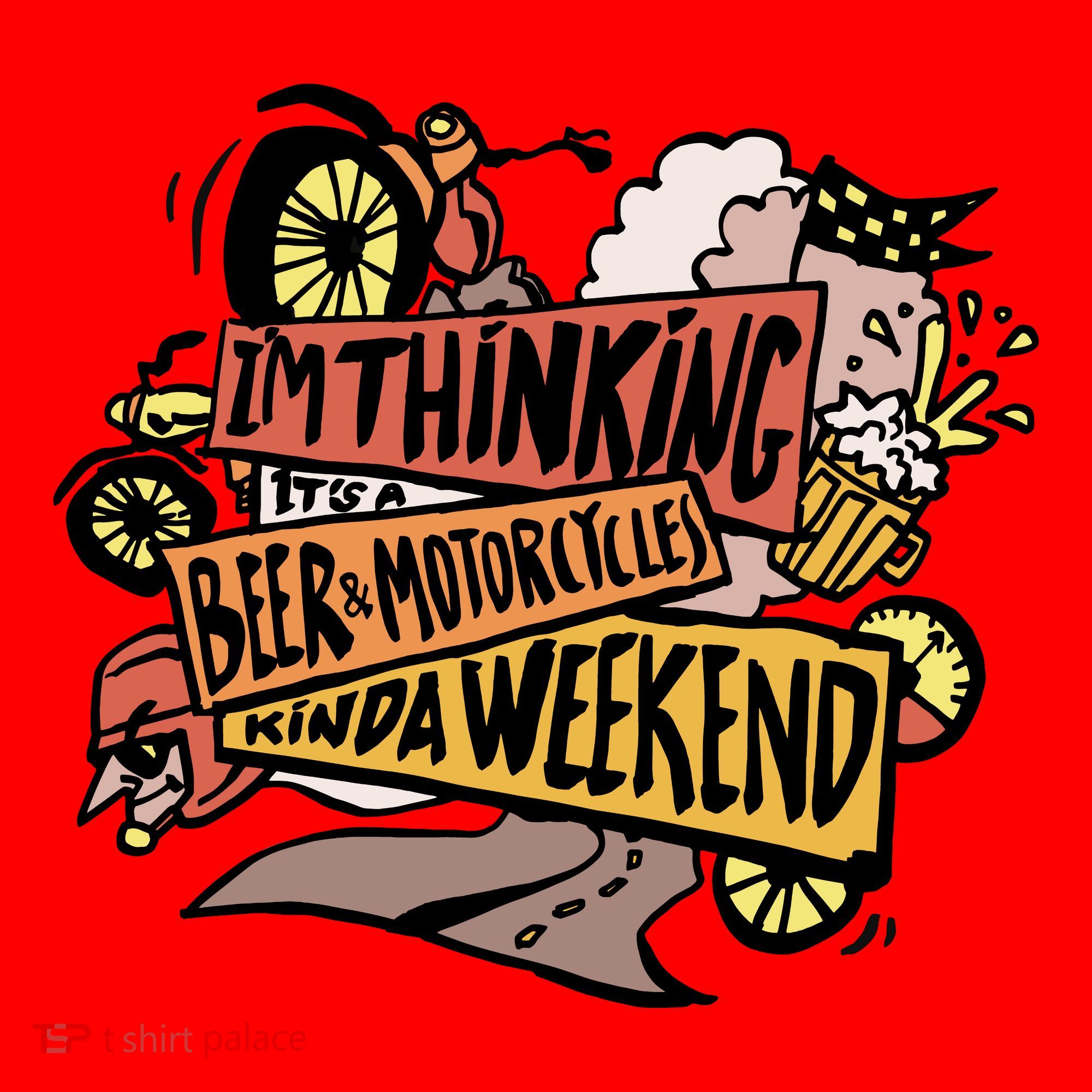 I'm Thinking Beer And Motorcycle Kinda Weekend Santa Hat