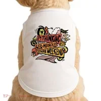 I'm Thinking Beer And Motorcycle Kinda Weekend Doggie Tank thumb 0