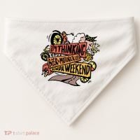 I'm Thinking Beer And Motorcycle Kinda Weekend USA-Made Doggie Bandana thumb 0