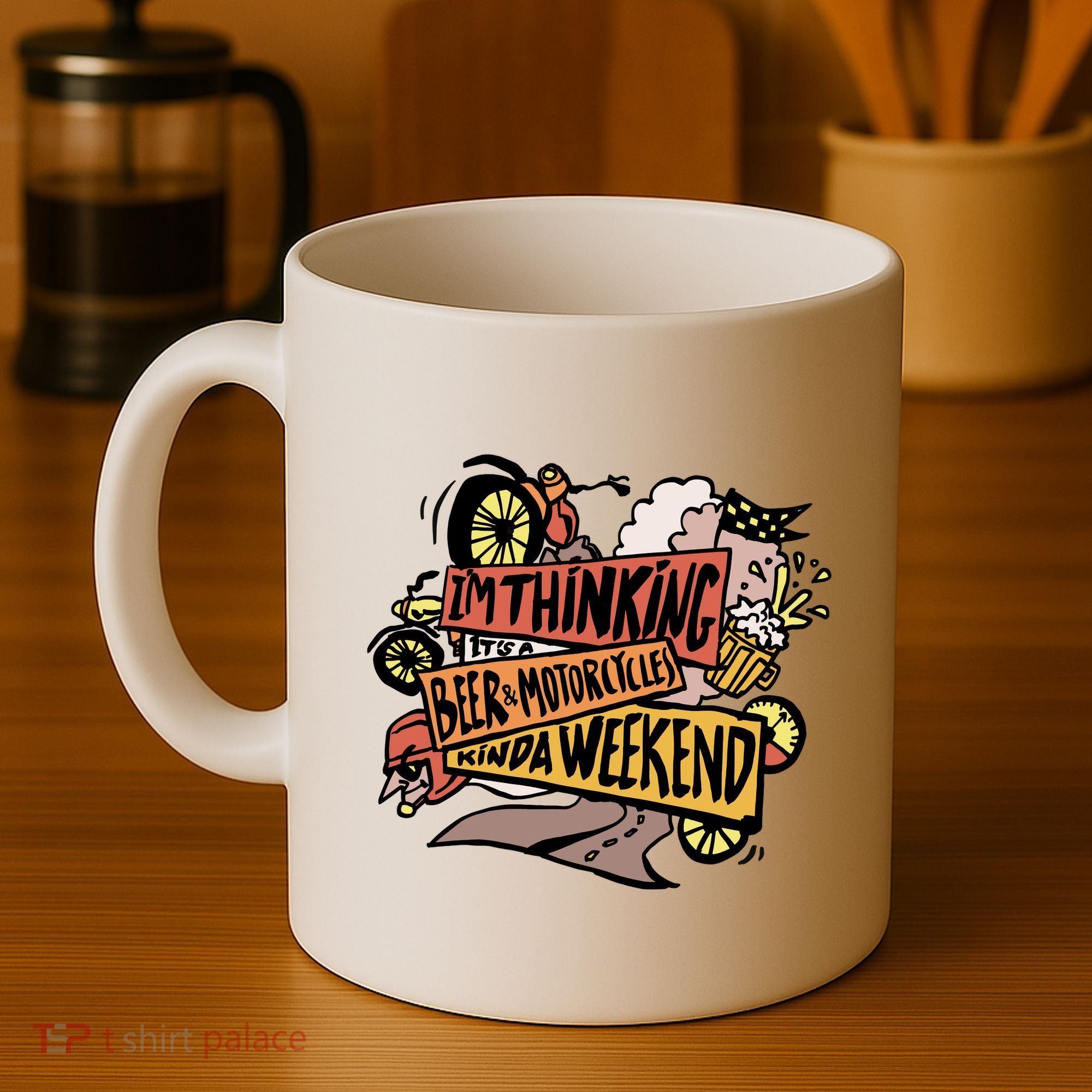 I'm Thinking Beer And Motorcycle Kinda Weekend Coffee Mug
